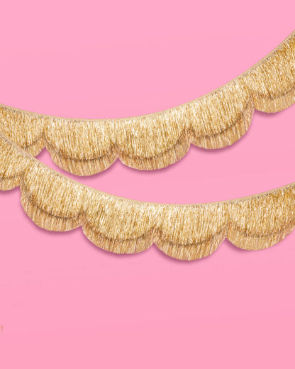 Stay Golden Fringe - scalloped banner