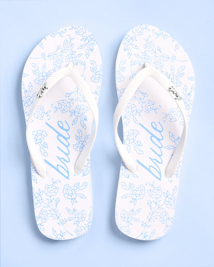 Something Blue Flip Flops - rubber printed sandals