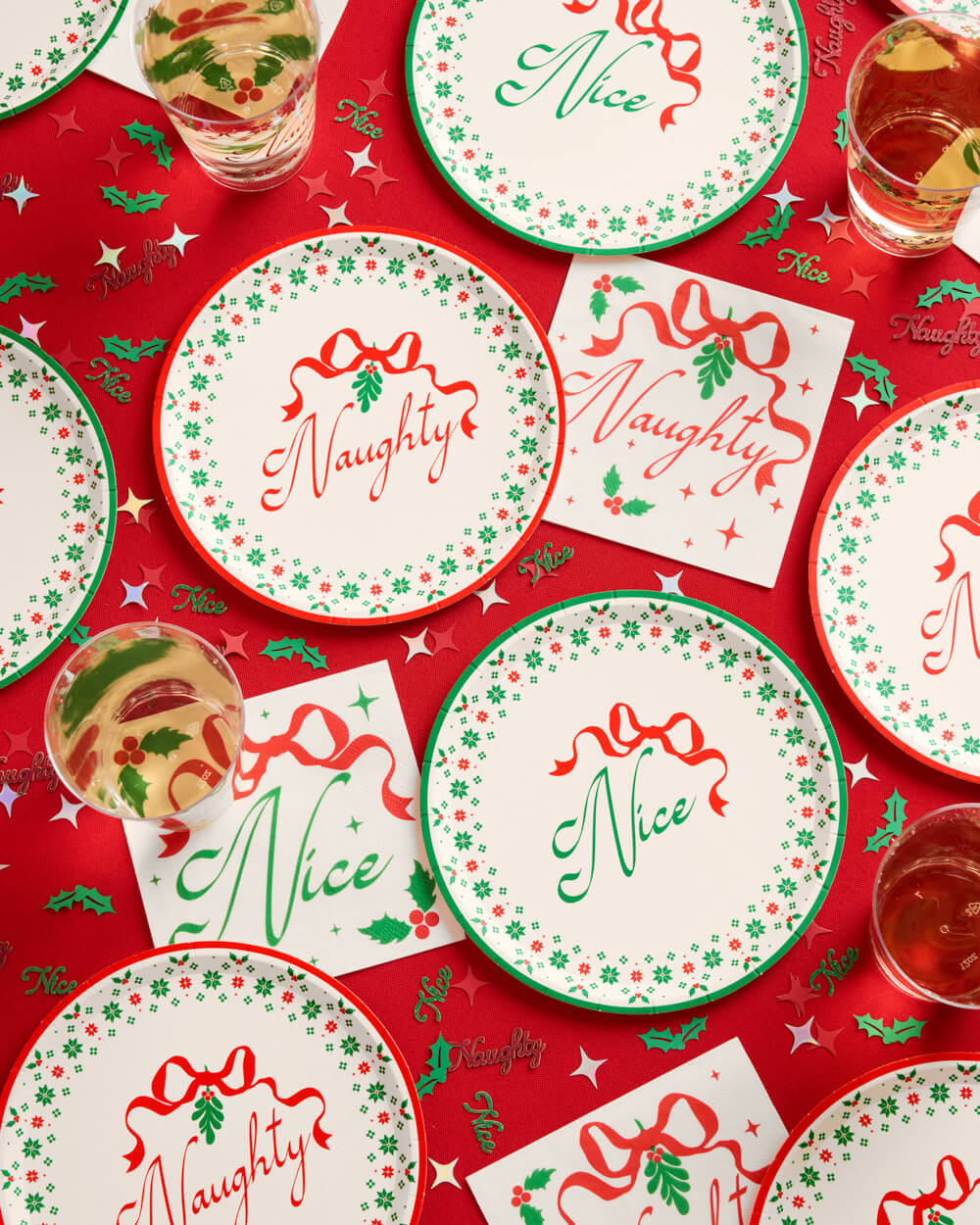 Naughty or Nice Plates - 10 or 24 paper plates