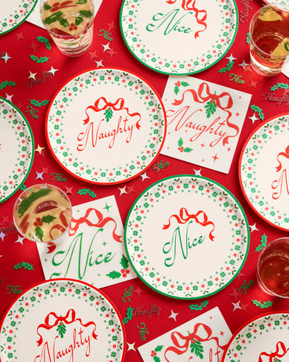 Naughty or Nice Plates - 10 or 24 paper plates