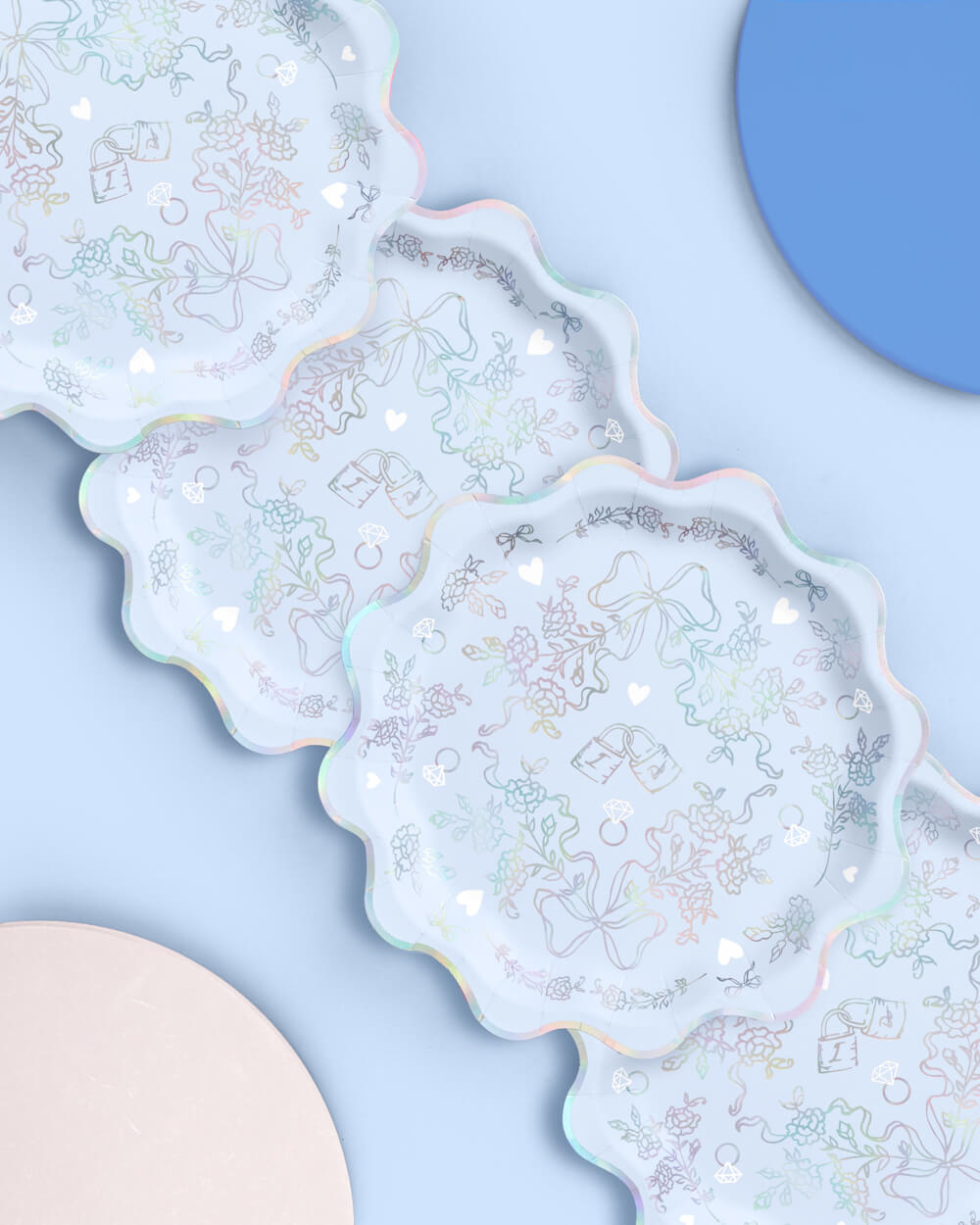 Something Blue Plates - 25 paper plates