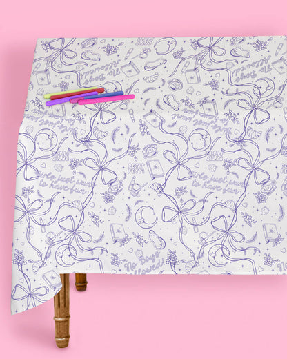 Sweet Dreams Tablecloth - paper coloring tablecloth
