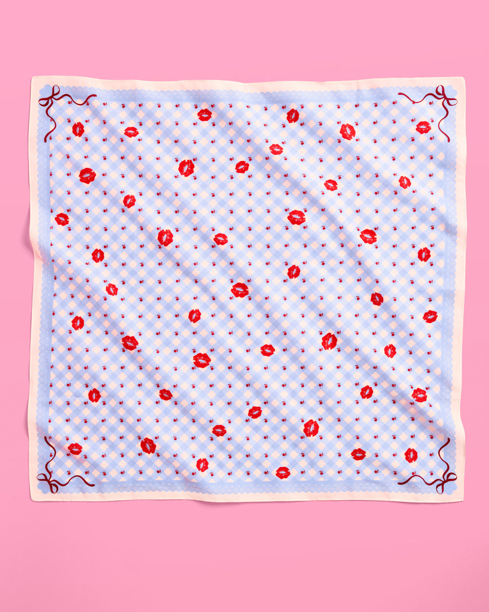 Short N' Sweet Headscarf - gingham cotton scarf