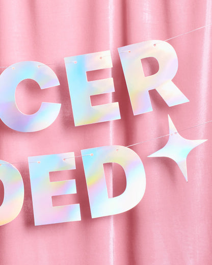 Cancer Coded Banner - iridescent foil banner