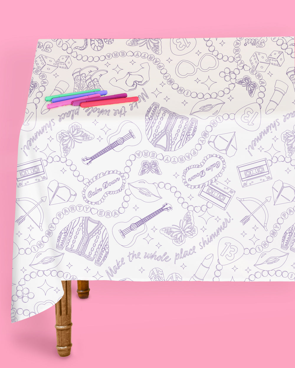 Eras Coloring Tablecloth - paper coloring tablecloth