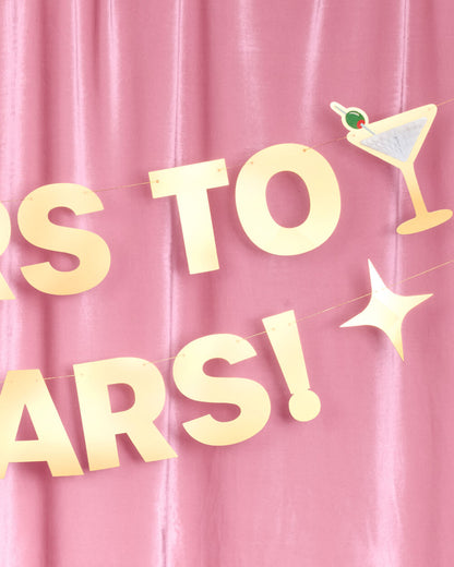 Cheers to 50 Years Banner - 3D paper banner