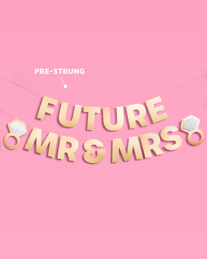 Future Mr & Mrs Banner - 3D paper banner