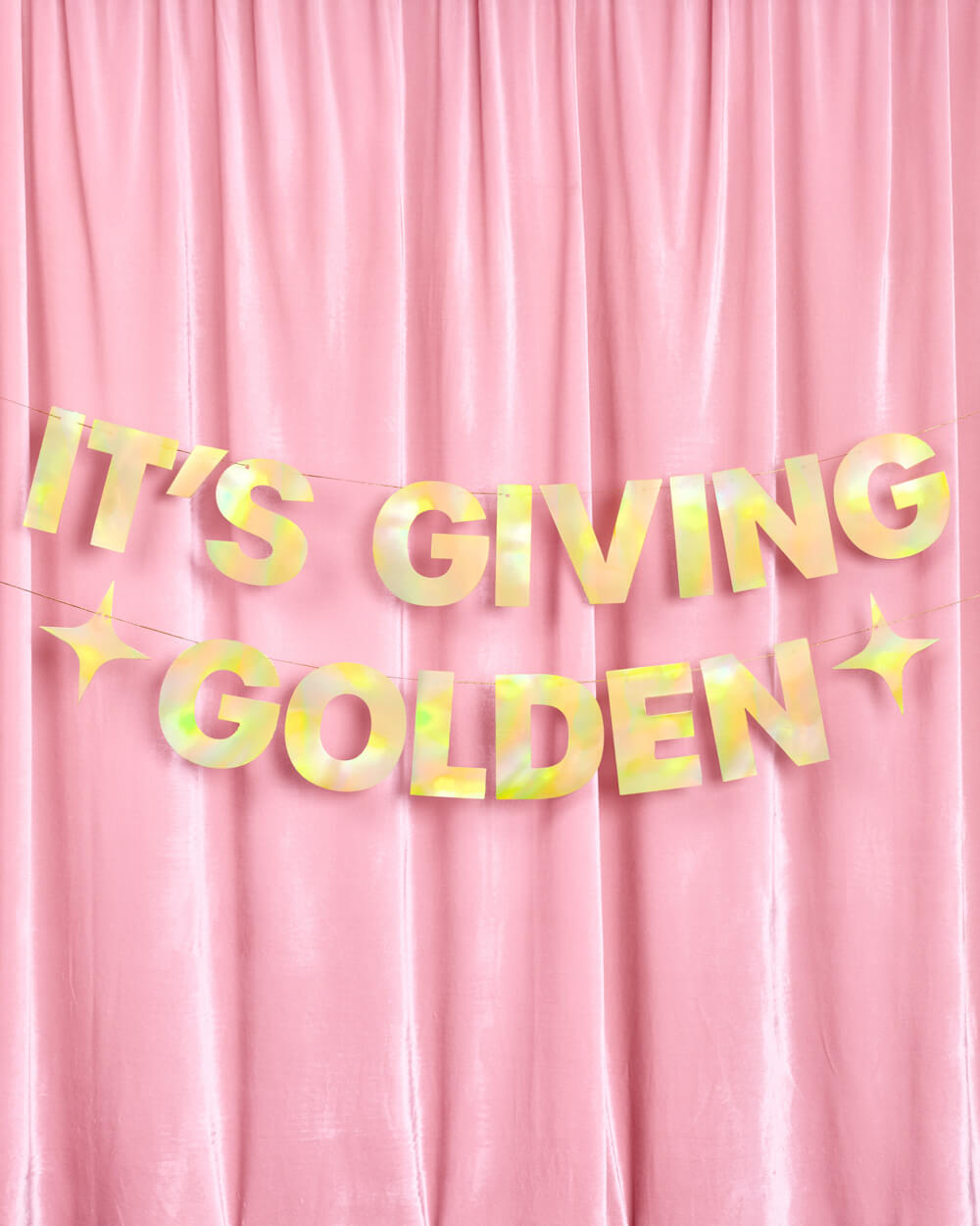 It's Giving Golden Banner - gold foil banner