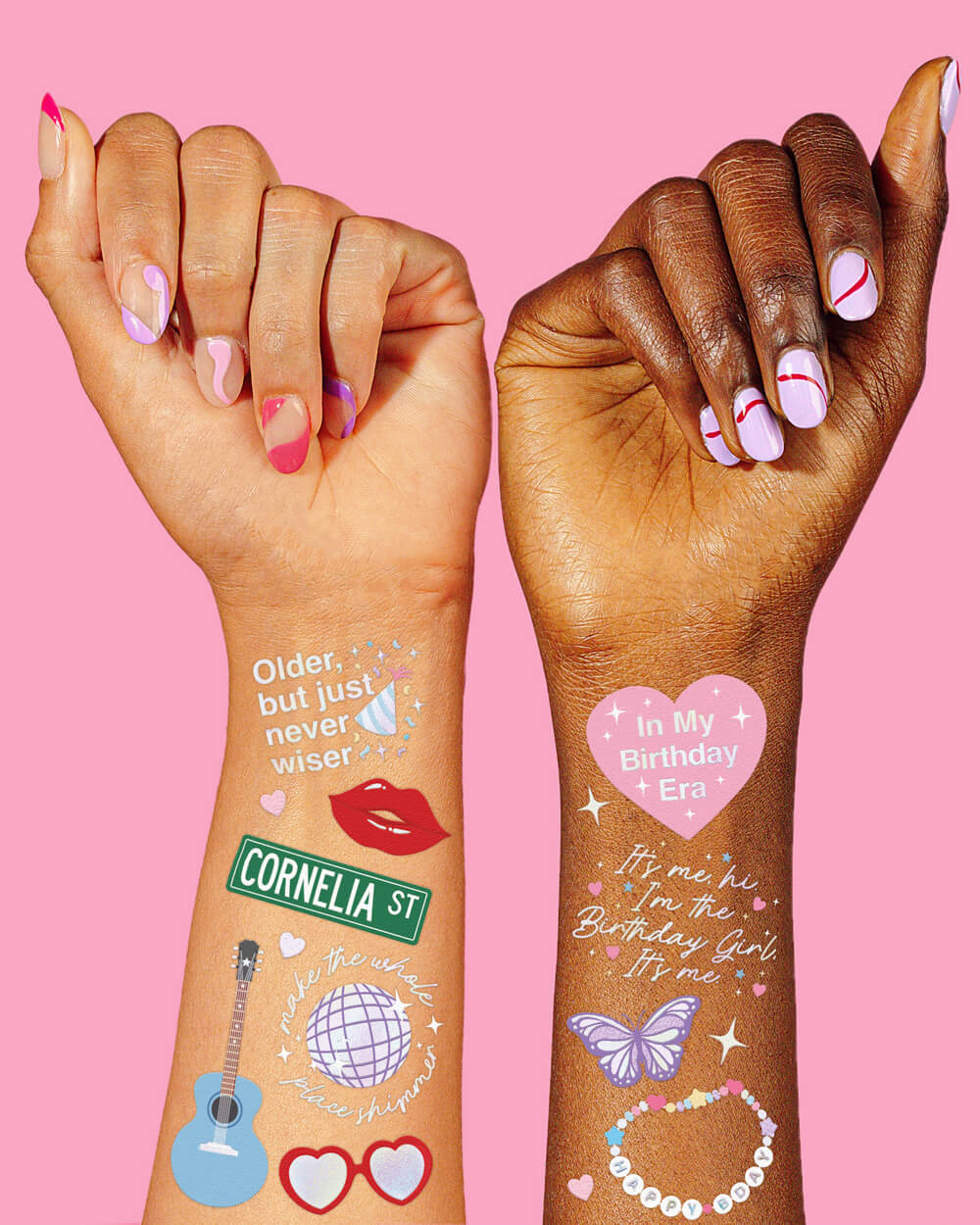 Birthday Era Tats - 50 temporary tattoos