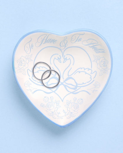 To Have & To Hold Tray - heart shaped ceramic dish