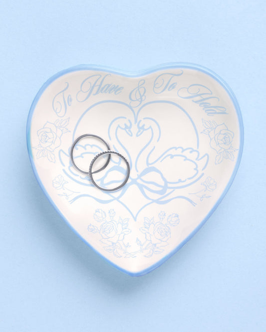 To Have & To Hold Tray - heart shaped ceramic dish