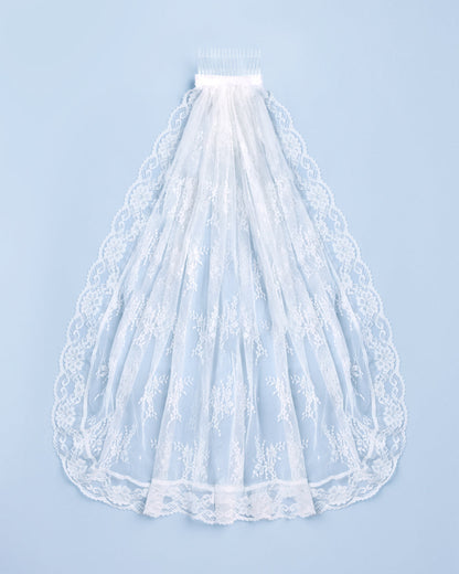 Lace on Lace Veil - layered multi lace veil