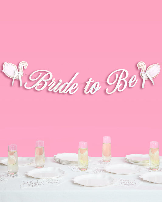 Swan to Be Banner - iridescent foil banner
