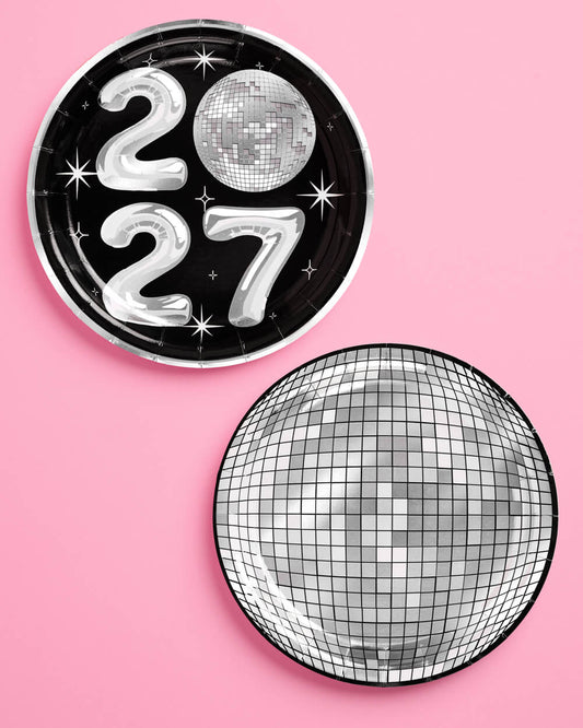 2027 NYE Disco Plates - 10 or 24 paper plates