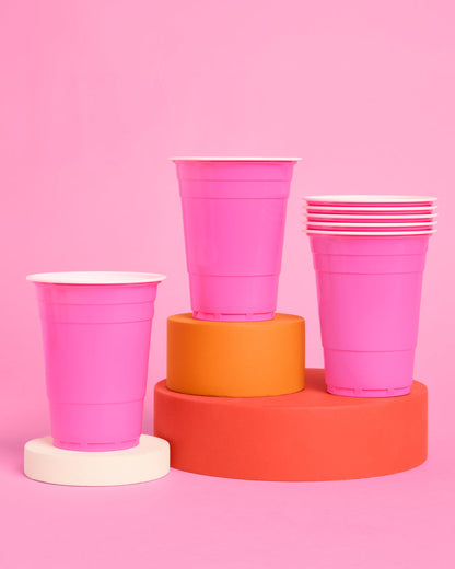 Pink Friday Cups - 50 matte pink 16 oz cups
