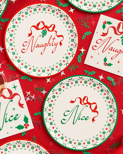 Naughty or Nice Plates - 10 or 24 paper plates
