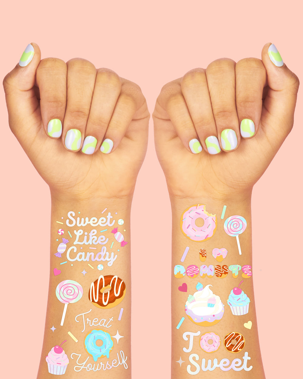 Too Sweet Tats - 50 foil temporary tattoos