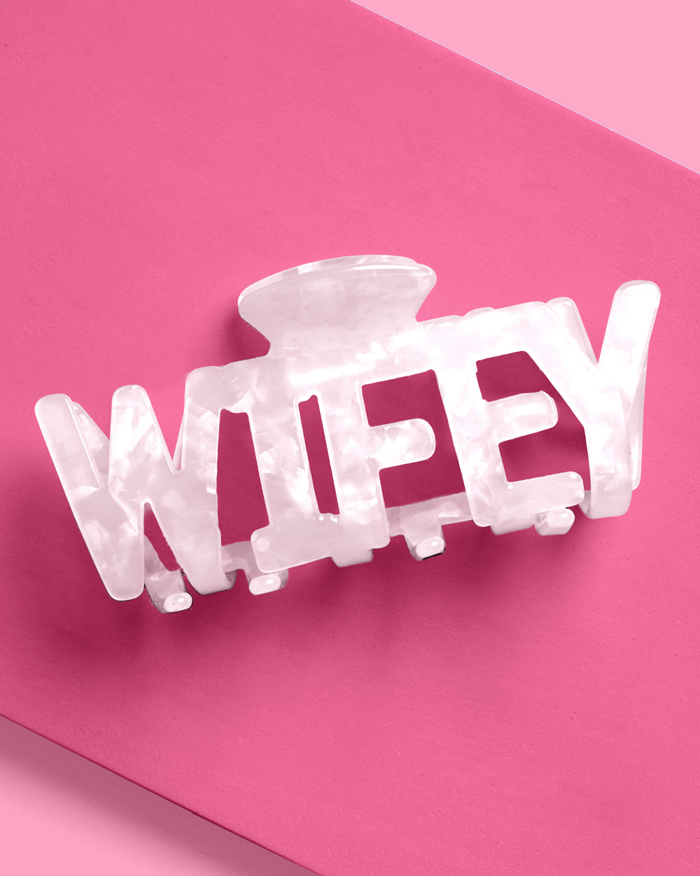 Wifey Claw Clip - white acrylic claw clip