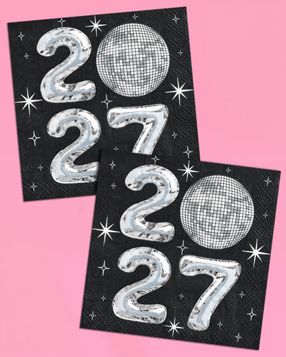 2027 NYE Disco Napkins - 50 paper napkins