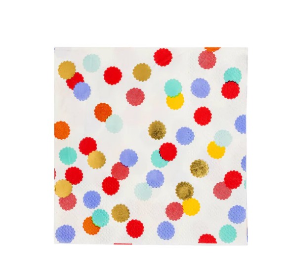 Primary Confetti Paper Cocktail Napkin