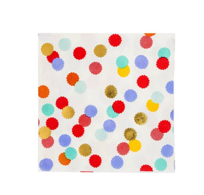 Primary Confetti Paper Cocktail Napkin