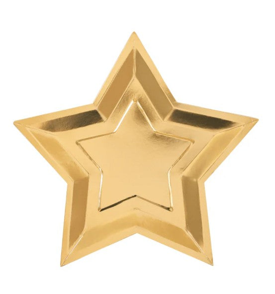 Gold Star Shaped Plate