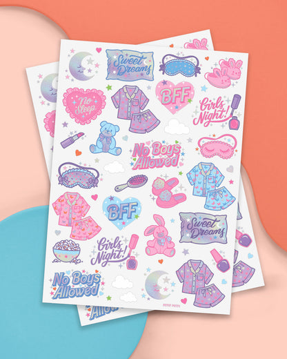 Sleepover Tats - 50 foil temporary tattoos