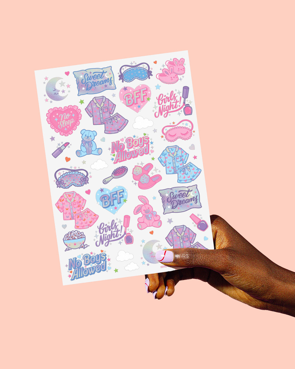 Sleepover Tats - 50 foil temporary tattoos