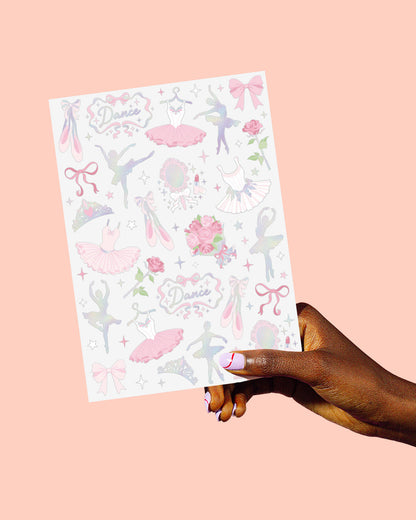 Little Dancer Tats - 50 foil temporary tattoos