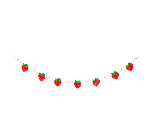 Felt Strawberry Banner