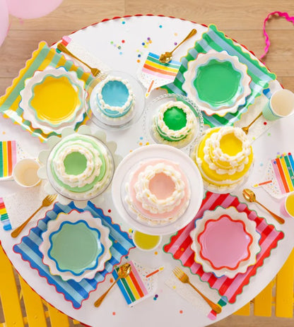 Bright Striped Plate Set