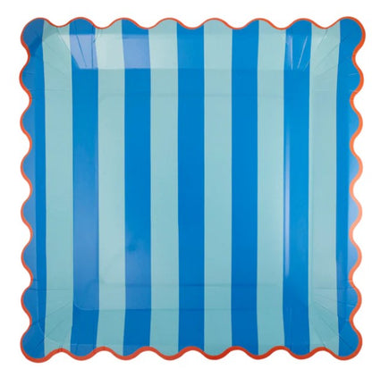 Bright Striped Plate Set