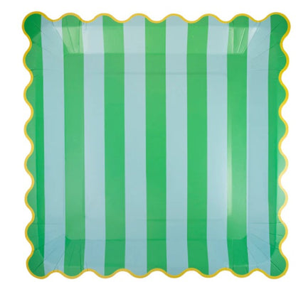 Bright Striped Plate Set