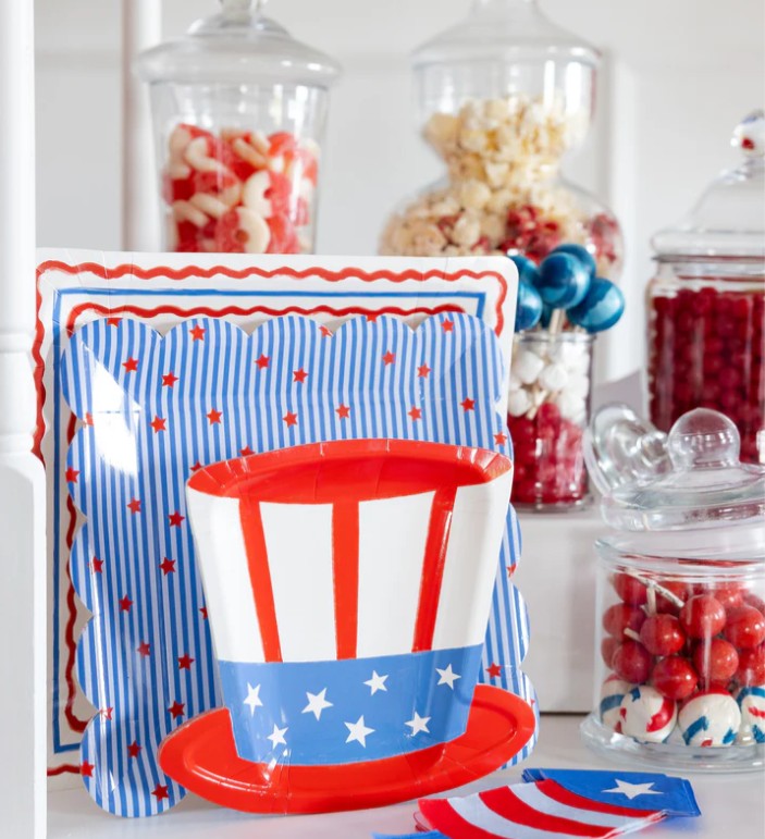 Stripes and Stars Paper Plate - 10"