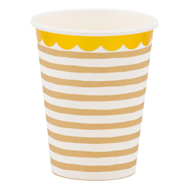 Tan Striped Cup