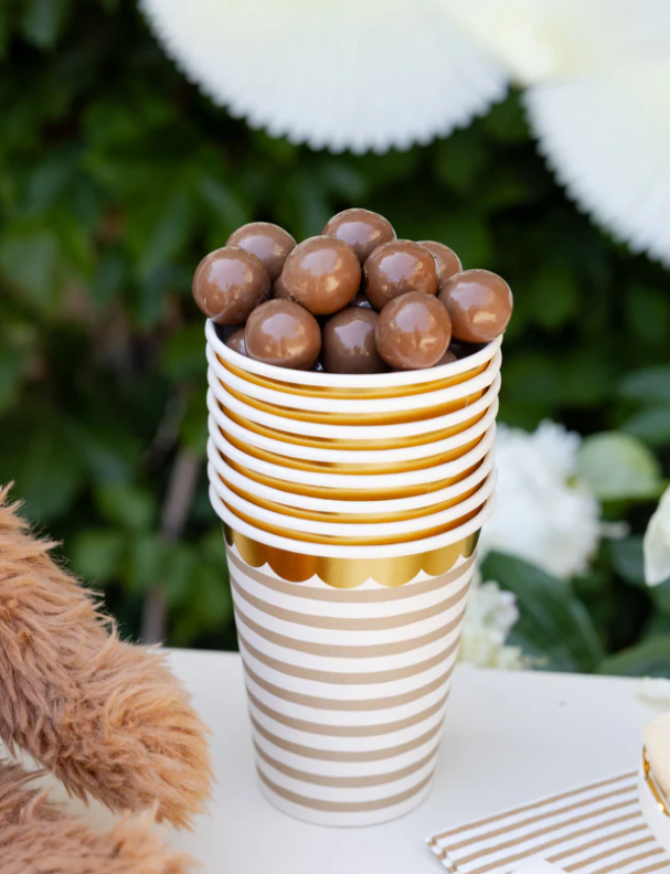 Tan Striped Cup