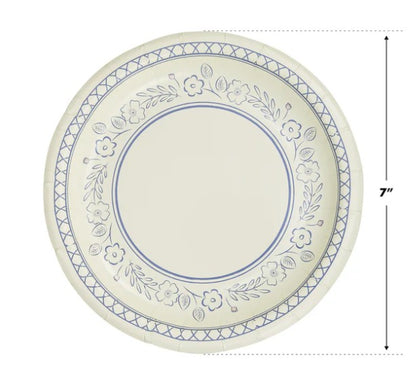 Pembroke Floral 7" Paper Dessert Plate