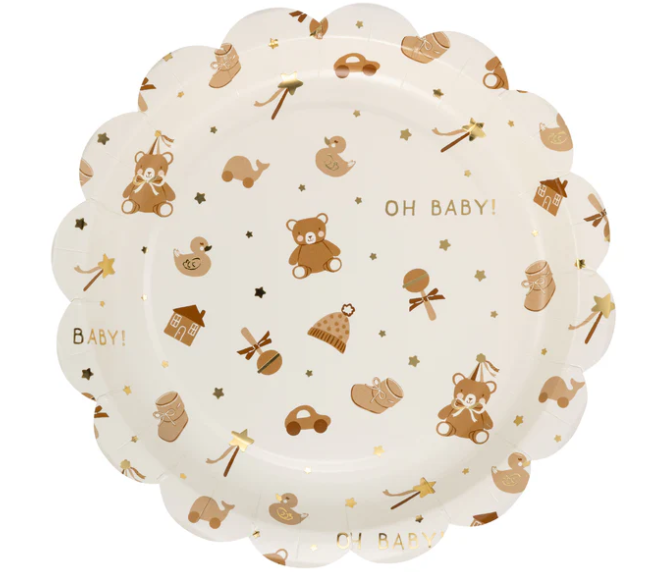Teddy Bear Baby Pattern Plate