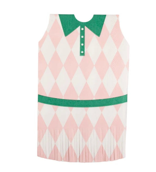Tennis Dress Fringed Napkin Set