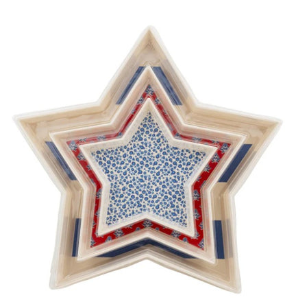 Stacking Stars Bamboo Tray Set