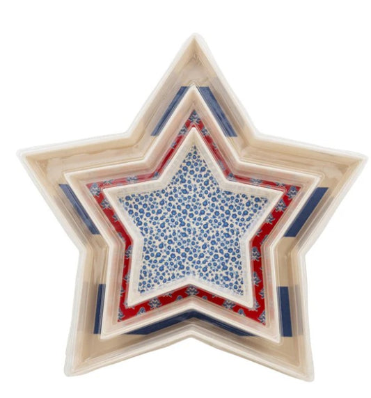 Stacking Stars Bamboo Tray Set