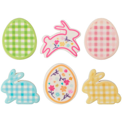 GINGHAM EASTER EDIBLE DECORATIONS