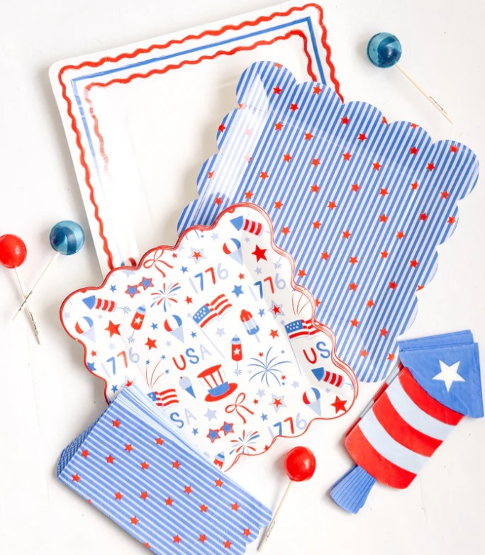 USA Icons Paper Plate - 9"