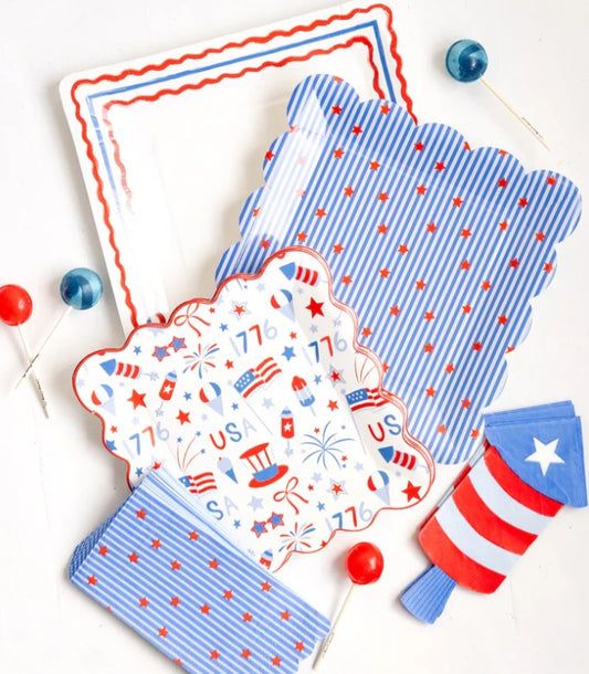 USA Icons Paper Plate - 9"