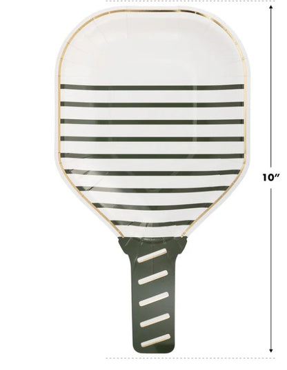 White Paddle Shaped Paper Plate