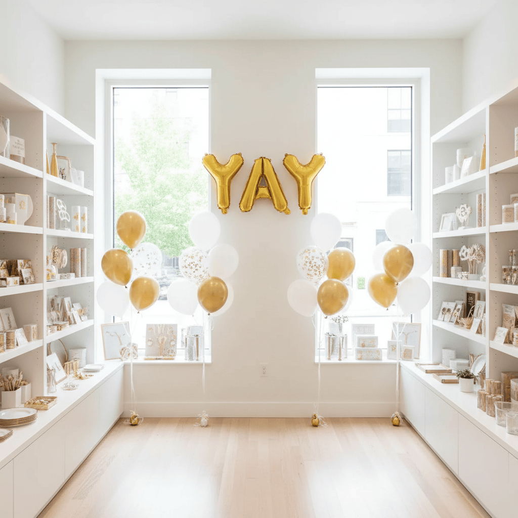 Gold YAY Mylar Balloon | 14" letter balloon