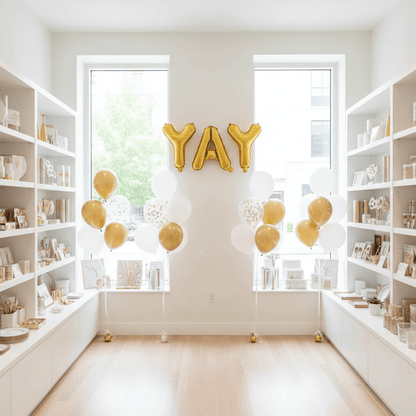 Gold YAY Mylar Balloon | 14" letter balloon