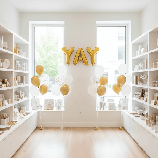 Gold YAY Mylar Balloon | 14" letter balloon