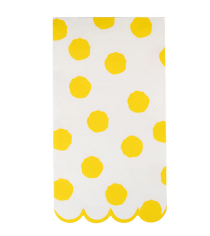 Yellow Polka Dot Dinner Napkin