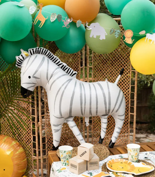 Safari Zebra Mylar Balloon